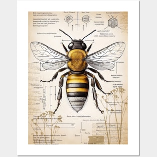 Bee Anatomy Posters and Art